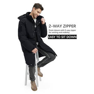 Chaquetas de Invierno para Hombre, Resistentes al Agua, Cálidas, Gruesas, Tipo Parka, Chaqueta Larga Acolchada, Ropa de Abrigo para Clima Frío, Informal - Product Image 5