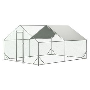 Gallinero Metálico Grande para Exteriores de 10 x 13 pies con Cubierta Impermeable de 1 Pieza para Jardín y Patio Trasero, Jaula para Gallinas y Aves de Corral, 1 Unidad - Product Image 1
