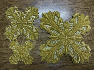 Alta calidad, tamaño personalizado, bordado a mano, cruces de Iglesia, vestimentas, insignia de Metal cosida, decoración con encaje - Product Image 4