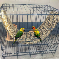 Hamac en jonc de mer naturel pour oiseaux, jouet suspendu pour cage de perroquet, filet d'escalade, échelle, jouets à mâcher, crochets, couleur et taille personnalisables pour animaux de compagnie