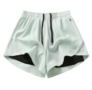 Pantalones Cortos Deportivos de Secado Rápido para Hombre, de Color Sólido, con Cordón Ajustable en la Cintura Elástica, de Longitud Media, Tejido de Algodón, con Bolsillos Delanteros con Logotipo - Product Image 5