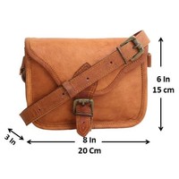 Tas selempang kulit kambing Pria & Wanita, tas tangan kulit kambing, tas bahu kerajinan tangan untuk Pria & Wanita, tas selempang kulit Full Grain Vintage