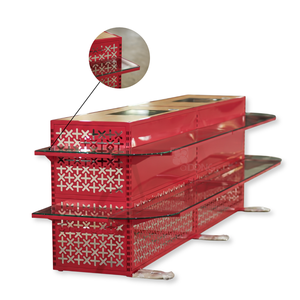 Metal Checkout Counter with <b>Storage</b> Shelf Retail Cashier Desk Vietnam OEM Service Available ADONG A58 - Product Image 1