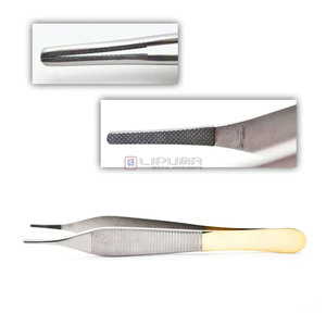 Pinzas Manuales ADSON con Puntas Serradas TC Quirúrgicas 4.75 para Manipulación de Tejidos Delicados, Estándar de Seguridad MOL, Instrumentos Médicos Quirúrgicos - Product Image 1