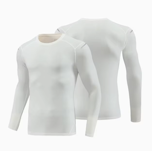 Men's Long Sleeve Compression Rash Guard Breathable Quick Dry Slim Fit <b>Athletic</b> High Stretch Sports Shirt OEM Wholesale - Product Image 2