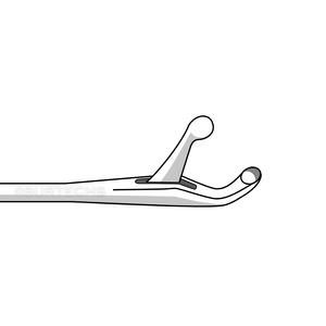 Surtechs 4mm/4.4mm Curved Upward Micro Cupped Forceps 9 Inch Conical Shaft Stainless Steel Orthopedic <b>Surgical</b> <b>Instrument</b> Manual - Product Image 3