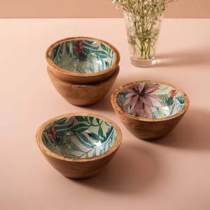 Bol en bois imprimé, best-seller, finition lisse et résistant aux rayures, pour la maison, les hôtels et les restaurants, provenant d'un fournisseur indien. - Product Image 5