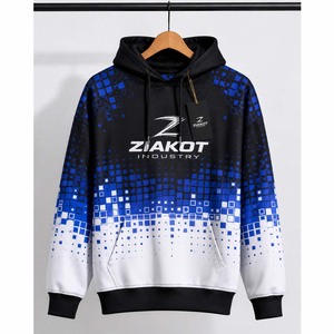 เสื้อฮู้ดดี้แฟชั่นสปอร์ตสีดำไล่สีส้มแบบสั่งตัดเย็บโดยตรงจากโรงงาน ZIAKOT INDUSTRY ขายส่ง - Product Image 6
