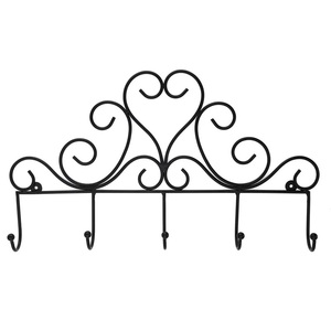 New Look Iron Metal Unique Shape Black Finished Wall Mounted Hanger Luxury Hot Selling Highest Quality - Product Image 4