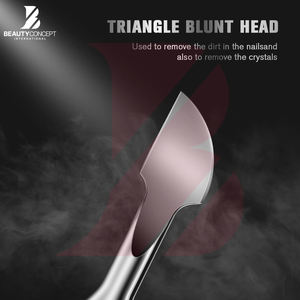 Pousse-cuticules et dissolvant de vernis gel double usage, outil à cuticules en acier inoxydable de qualité supérieure pour manucure et pédicure - Product Image 5