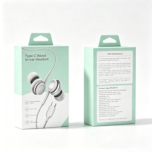 Casque intra-auriculaire filaire de type C avec micro et son stéréo pour téléphones et tablettes Android - Product Image 1