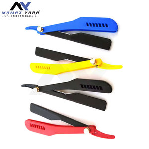 มีดโกนหนวดแบบตรง ด้ามพลาสติก มีดโกนแบบพับได้ พร้อมโลโก้และสีที่กำหนดเองได้ - Product Image 1