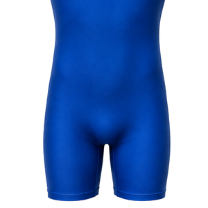 Men Royal Blue White Sublimated Wrestling Singlet Sleeveless Polyester <b>Athletic</b> Wrestling Suit Training Match Wear Clothing - Product Image 6