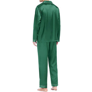 Pijama de Verano para Hombre, Talla Grande, Estilo Casual, Suave, Transpirable, Elástico, de Secado Rápido, de Algodón Tejido, Manga Larga - Product Image 4