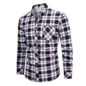 เสื้อเชิ้ตผ้าสักหลาดสำหรับผู้ชายเสื้อเชิ้ตสตรีทแบบมีกระดุมไหล่ประดับพลอยเทียม - Product Image 6