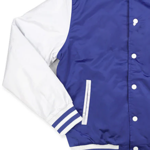 Blouson universitaire Georgia State University bleu roi et blanc, deux tons, léger, fermeture éclair sur le devant, style universitaire, printemps - Product Image 2