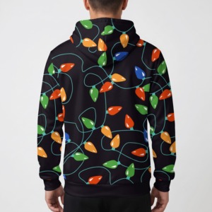 Custom Printed <b>Christmas</b> Men's Pullover <b>Hoodie</b> 100% Cotton Regular Fit Winter Eco-Friendly Breathable with Pocket - Product Image 2