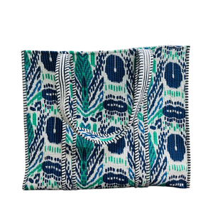 Traditional Jaipuri Handmade Handblock Printed Cotton Quilted Shoulder <b>Tote</b> Bag Zipper Closure Beach Bohemian Vintage Fashion - Product Image 1