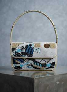 Pochette de mariée perlée avec broderie et sangles, motif bonbon, sac à main de soirée pour femme de haute qualité et mignon - Product Image 6