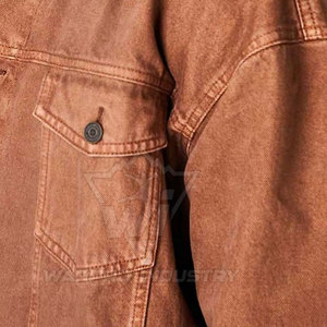 Veste en jean pour homme, tissu en jean doux en coton, coupe décontractée, vêtements de mode urbaine décontractée, vêtements d'extérieur, veste en jean pour homme actif - Product Image 6