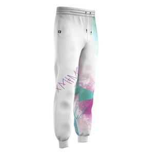 Men's <b>White</b> Printed Sweatpants With Wolf Pattern Elastic Waist Drawstring Casual <b>Joggers</b> Midweight Cotton Autumn Wear - Product Image 6