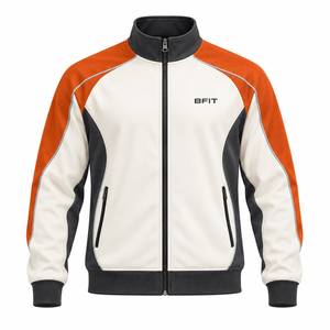 Premium Custom <b>Men</b>’s Color Block Tracksuit Full Zip Jacket Jogger Pants Athletic Sportswear <b>Set</b> OEM - Product Image 2