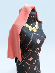 Conjunto completo ecológico de tela slub alemana para Dirac con chal a juego |   Vestido Tradicional de Lujo para Niñas para Bodas y Ocasiones Especiales - Product Image 2