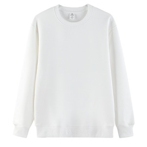 เสื้อสเวตเชิ้ตคอกลมสีขาวแบบยูนิเซ็กซ์ ทรงปกติ ผ้าถัก 100% คอตตอนออร์แกนิค เป็นมิตรกับสิ่งแวดล้อม สวมใส่สบาย สีพื้น แขนยาว - Product Image 1