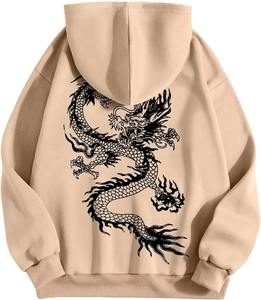 Sudadera con Capucha Extra Grande para Hombre con Gráfico de Dragón, Sudadera Casual Holgada con Bordado 3D, Antiarrugas, Talla XXS, para Invierno - Product Image 2