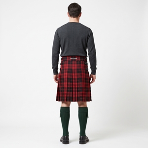 Kilt utilitaire écossais rouge et noir à carreaux, avec poches cargo, sangles à boucle réglables, style écossais, vêtements de travail personnalisés, unisexe - Product Image 4