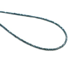 Cuentas de Diamante Azul Verde Natural Facetadas en Forma de Tubo de 1x1.2mm a 2.2x2.4mm, Cuentas de Piedras Preciosas Sueltas para la Fabricación de Joyería al por Mayor - Product Image 3