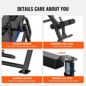 Mesa de Inversión de Alta Resistencia con Capacidad de 300 Libras, Máquina de Estiramiento de Espalda para Descompresión, Equipo de Entrenamiento de Fuerza para Ejercicio - Product Image 6