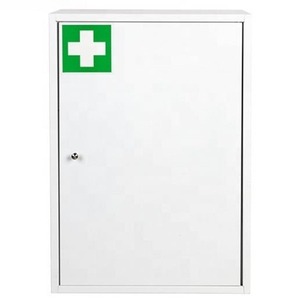 Armoire de premiers secours en métal murale, boîte de rangement médicale pour hôpital, clinique, bureau, usine, fournitures d'urgence - Product Image 1