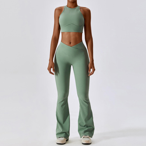 Conjunto Deportivo de Yoga para Mujer, 2 Piezas, con Leggings de Cintura Alta y Efecto Push-Up para Pilates, Running, Gimnasio y Entrenamiento - Product Image 2