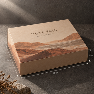 Boîte d'emballage personnalisée de style livre magnétique pour rituel de soin du corps DUNE - Product Image 5