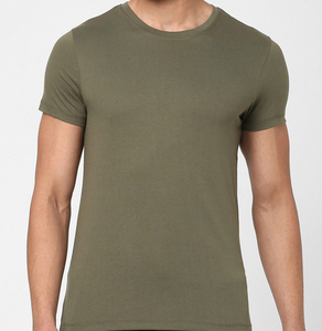 Camiseta de Algodón Lisa para Hombre con Logotipo Personalizado OEM, Corte Regular, Suave, Transpirable, Ecológica, Cuello Redondo, Ropa Casual de Primera Calidad - Product Image 5
