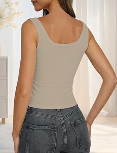 custom logo womens fitness tank top Womens quick dry gym tank top sleeveless <b>athletic</b> training wear - Product Image 2