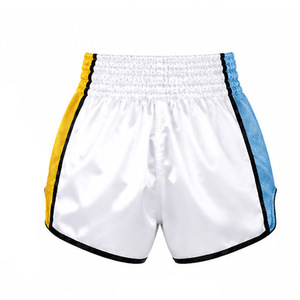 Shorts de Muay Thai classiques, shorts de boxe thaïlandaise modernes, vêtements de sport légers en satin, fournisseur d'exportation d'usine OEM - Product Image 2