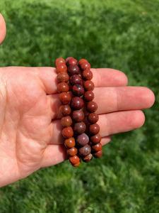 Pulseras Ajustables Elásticas con Cuentas de Piedra de Ojo de Tigre Rojo Natural, Cristal Curativo, Resistentes a la Fatiga, para Hombre y Mujer, OFERTA - Product Image 5