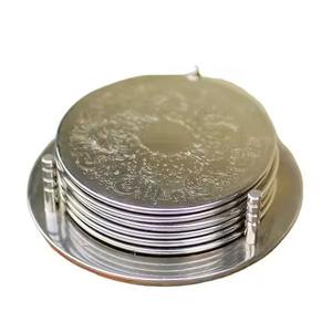 Ensemble de sous-verres en métal modernes pour boissons, protection de surface de table, accessoire - Product Image 2