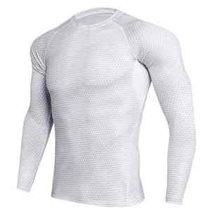 Rashguard à manches longues de couleur personnalisée pour hommes, en polyester, pour l'entraînement MMA - Product Image 3