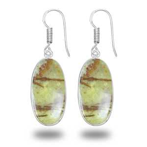 Pendientes de Plata con Ópalo Verde Peruano de Múltiples Formas para Mujer, de Alta Calidad, Lindos, para Fiesta, Regalo, Venta al por Mayor - Product Image 4