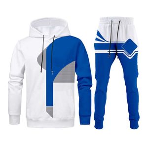 Men's <b>Red</b> White Geometric Print Hoodie Tracksuit Full Sleeve Sporty Casual Set Autumn Wear Breathable Polyester <b>Material</b> - Product Image 2