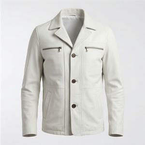 Chaqueta de Motociclista de Cuero Genuino para Hombre de la Mejor Calidad, Nueva Colección de Invierno, Chaquetas de Motocicleta con Protecciones Desmontables Personalizadas - Product Image 1