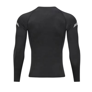 Créez votre Rash Guard Noir Uni Personnalisé – Rash Guard MMA et BJJ Vierge à Manches Longues pour Homme – Vente en Gros - Product Image 4
