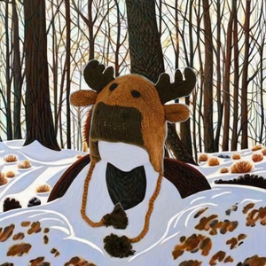 Chapeau en laine 100% tricoté à la main, motif élan, unisexe, pour les activités de plein air, le ski, la plage, le cyclisme et les sports - Product Image 3