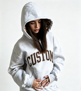 Sudadera con Capucha para Mujer, Diseño OEM 2026, Estilo Hip Hop, Holgada, Informal, Cálida, de Forro Polar - Product Image 1