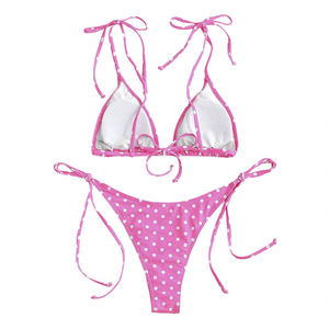 Elegante Conjunto de Bikini con Cuello Halter para Mujer, Estampado de Leopardo, Lentejuelas, Traje de Baño de Spandex y Nailon Premium - Product Image 3