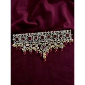 Conjunto de Gargantilla de Plata 92.5 con Moissanita de Sangeetha Jewellers - Product Image 2