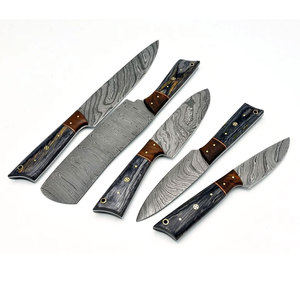 Juego de cuchillos de chef de acero de Damasco con diseño equilibrado para un uso cómodo en cocinas domésticas y comerciales - Product Image 5